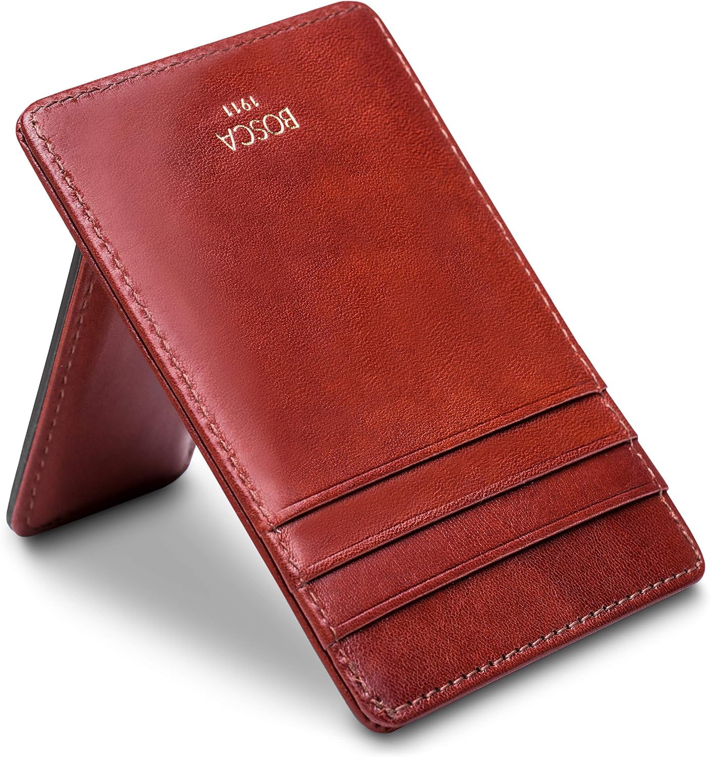 Bosca Cartera con bolsillo frontal para hombre en piel vieja - RFID