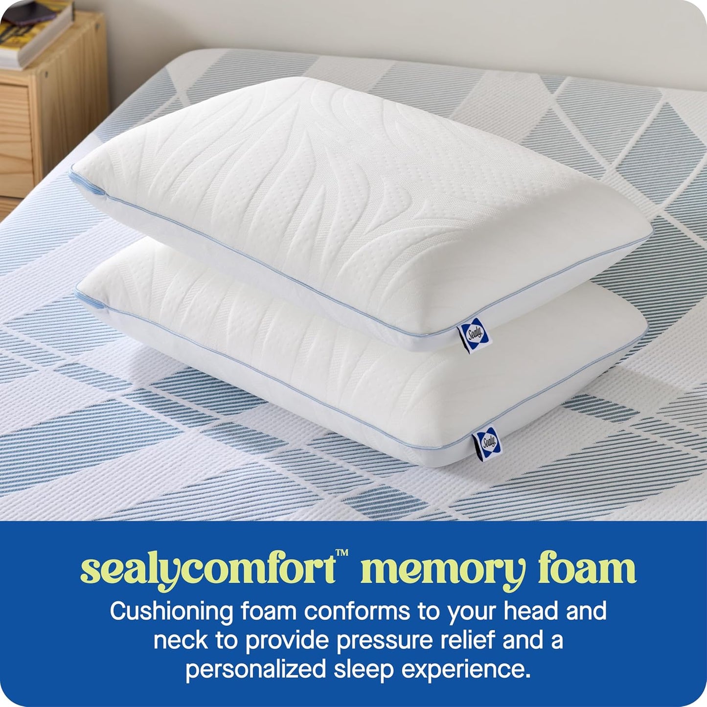 Sealy Dreamlife Almohada de espuma viscoelástica refrescante tamaño...