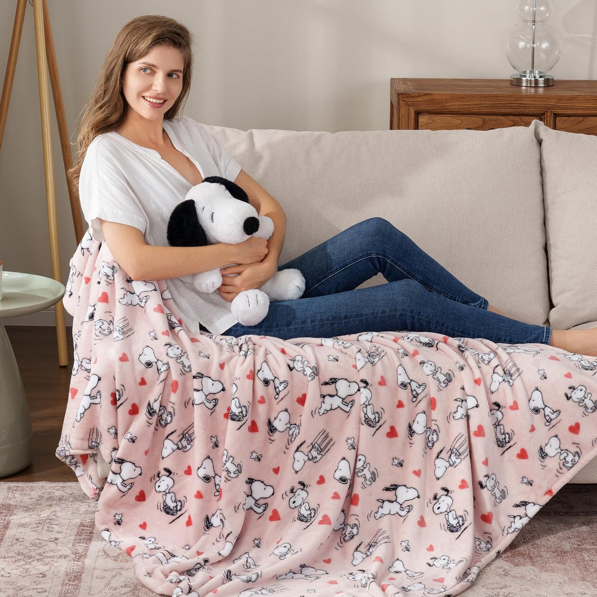Berkshire Blanket - Manta de lana Peanuts® VelvetLoft® con personaj...