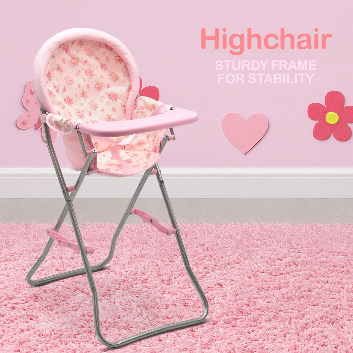 Juego de cochecito para muñeca bebé y asiento para guardería, juego...