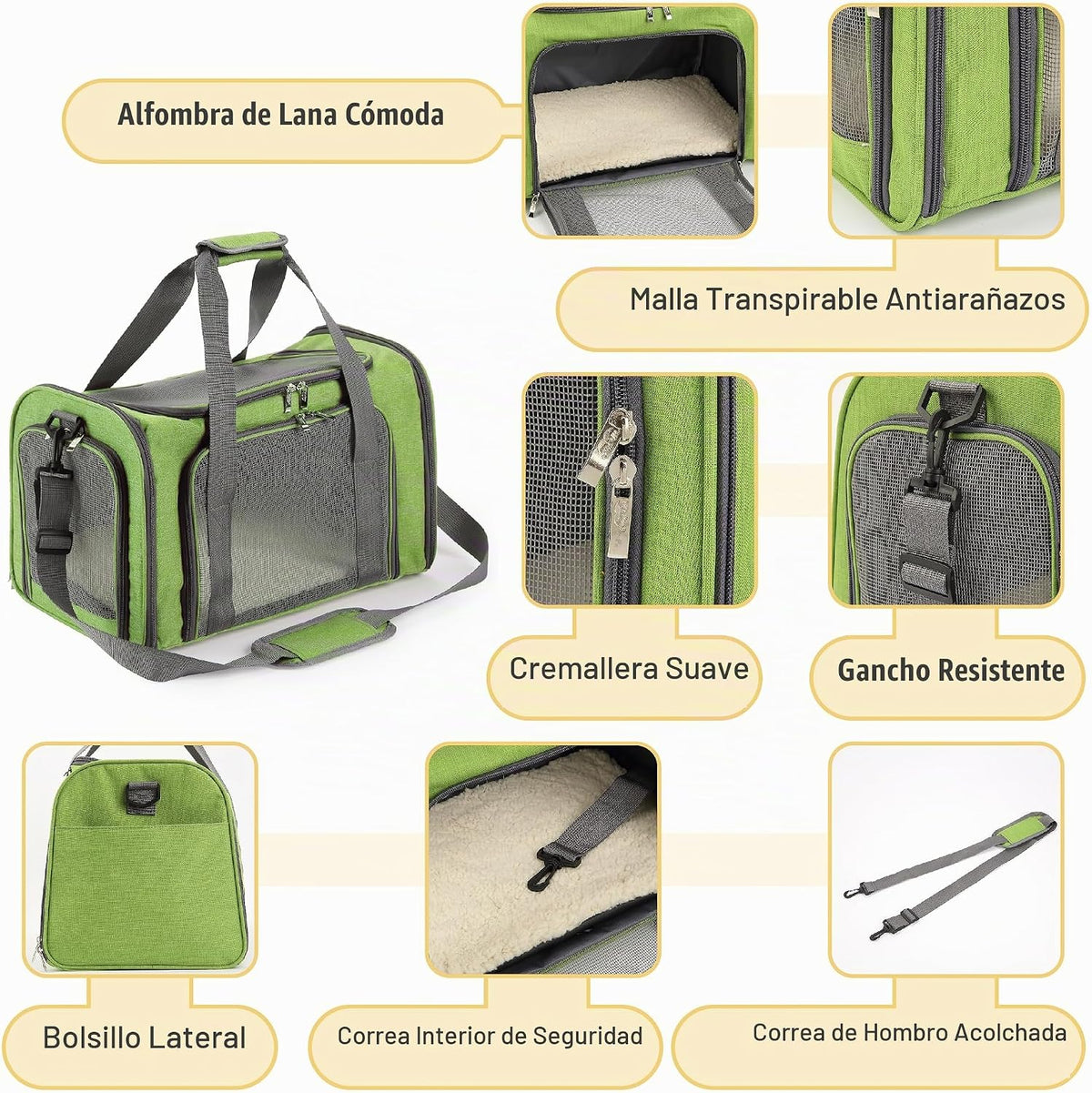 Mr. Pen- Transportador para mascotas, 17.5 x 11.2 x 11.5 pulgadas,...