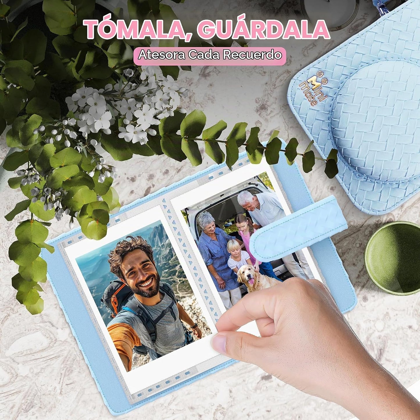 Fujifilm Cámara Instantánea Instax Mini 12 Azul Pastel + Funda Dise...