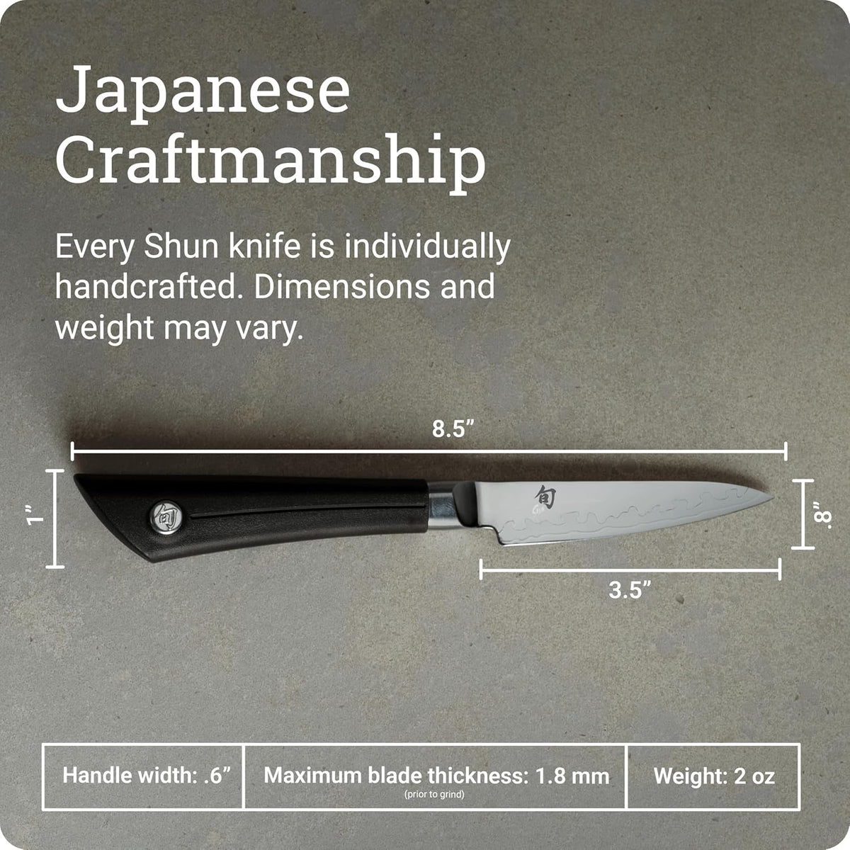Shun Sora - Cuchillo para pelar, Pelar, Metálico | Cuchillo japonés...