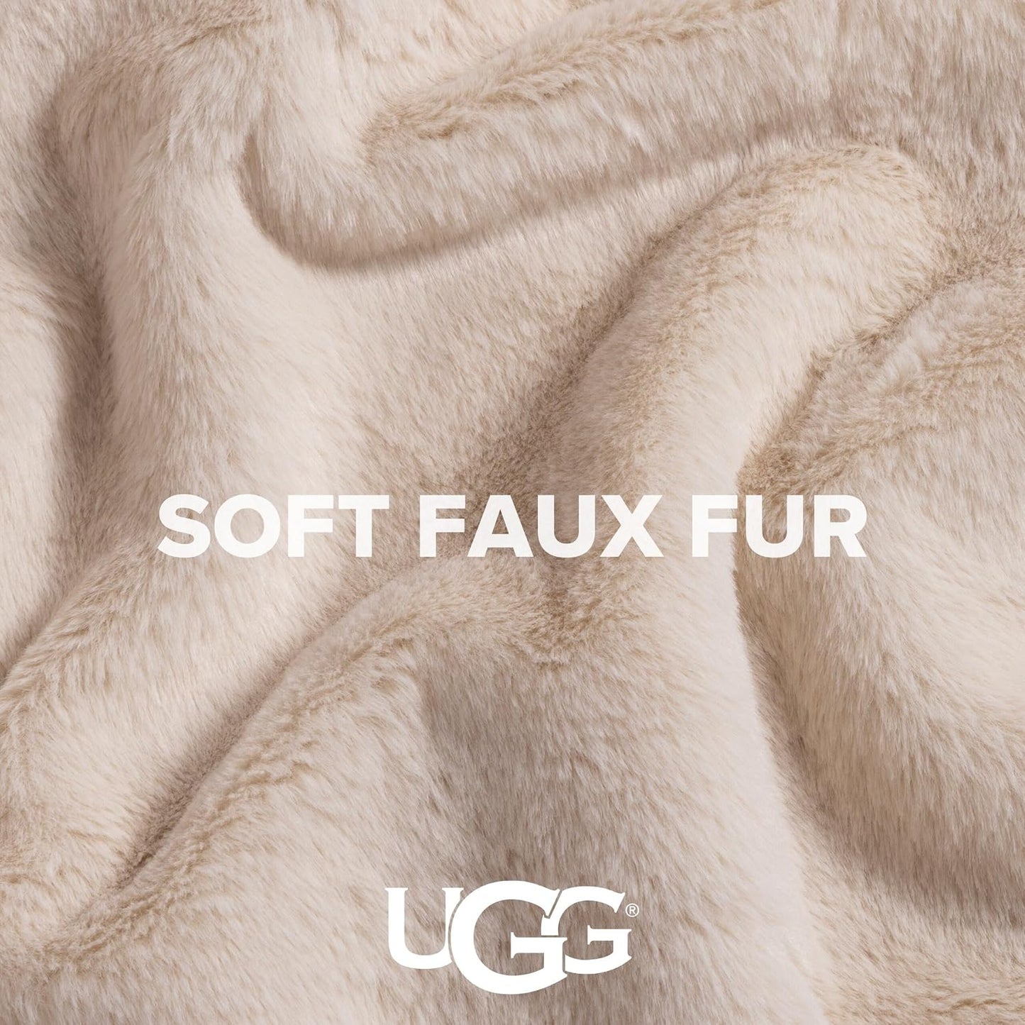 UGG Marcella - Manta para sofá, 50 x 70 pulgadas, color crema (aren...