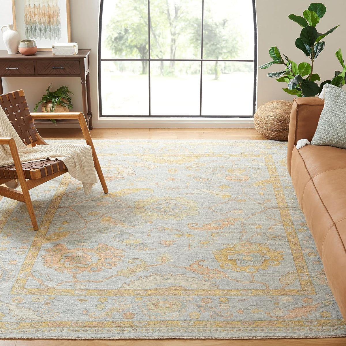 SAFAVIEH Izmir Collection - Alfombra de área de 9 x 12 pies, azul c...
