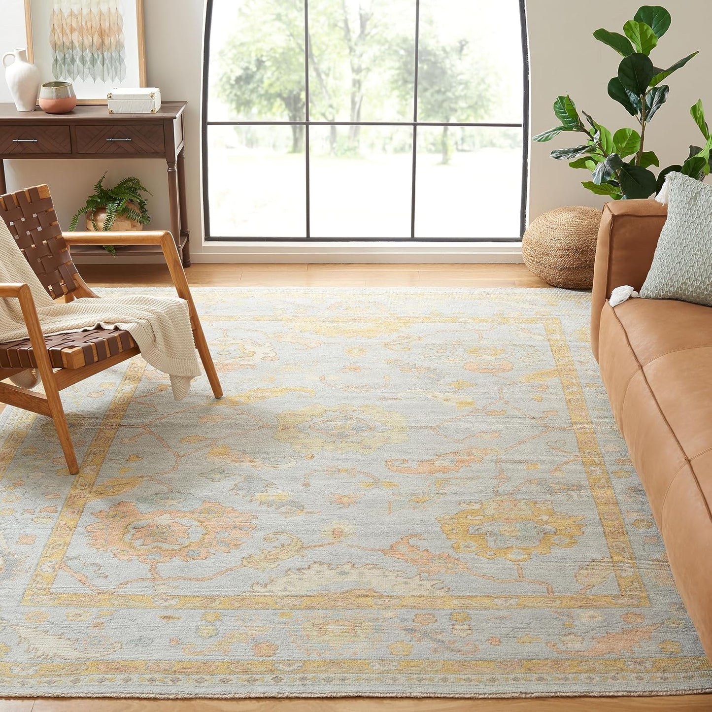 SAFAVIEH Izmir Collection - Alfombra de área de 9 x 12 pies, azul c...