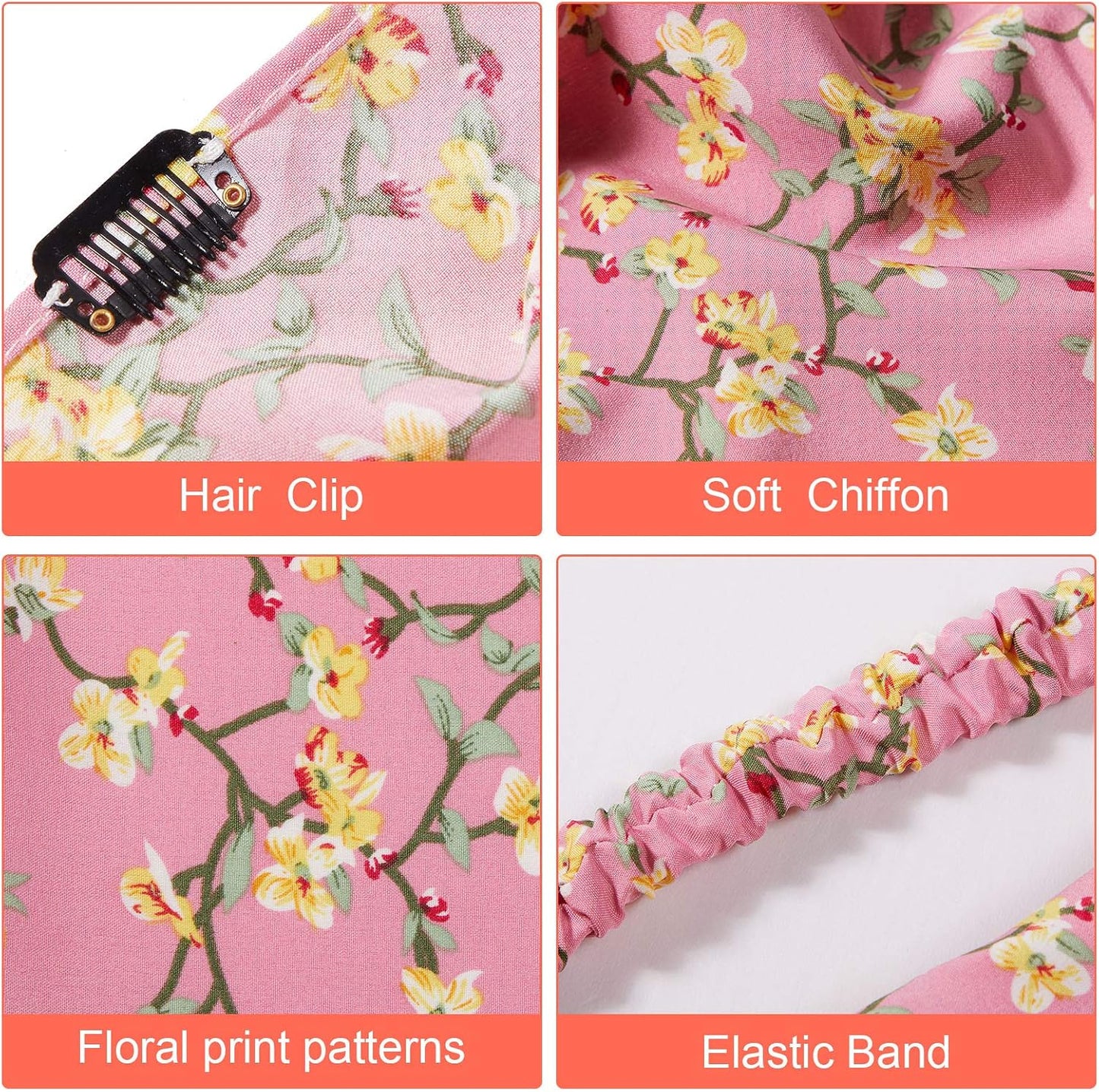 Syhood 9 PS - Pañuelo floral para el cabello, diadema vintage de ga...