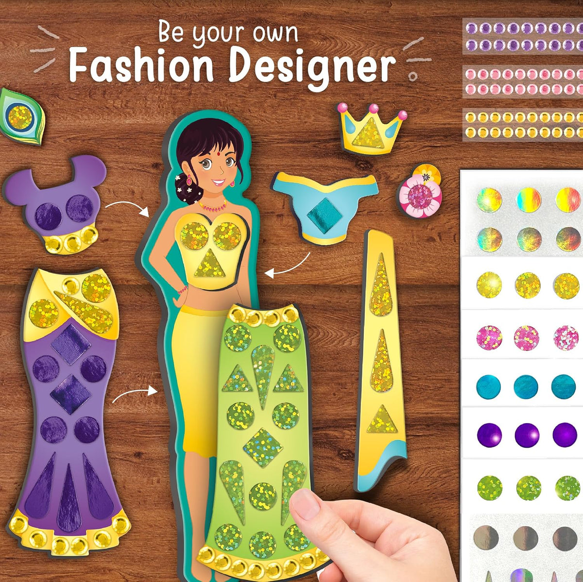 Imagimake DIY magnético de vestir - princesa india, 30 vestidos mag...