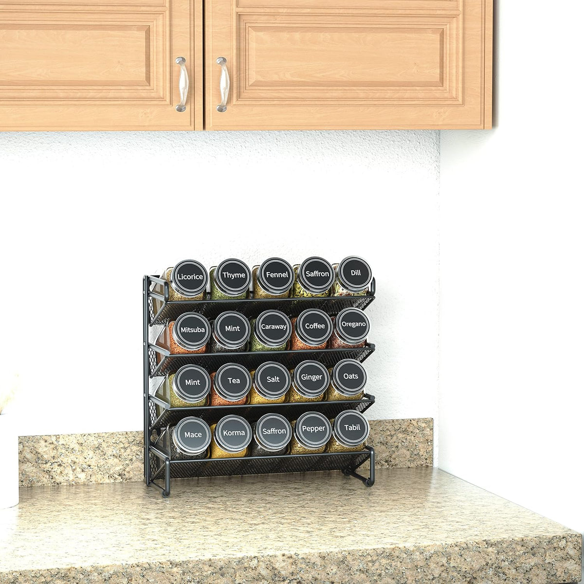 Organizador de Estante de Especias SpaceAid con 20 Tarros de Especi...