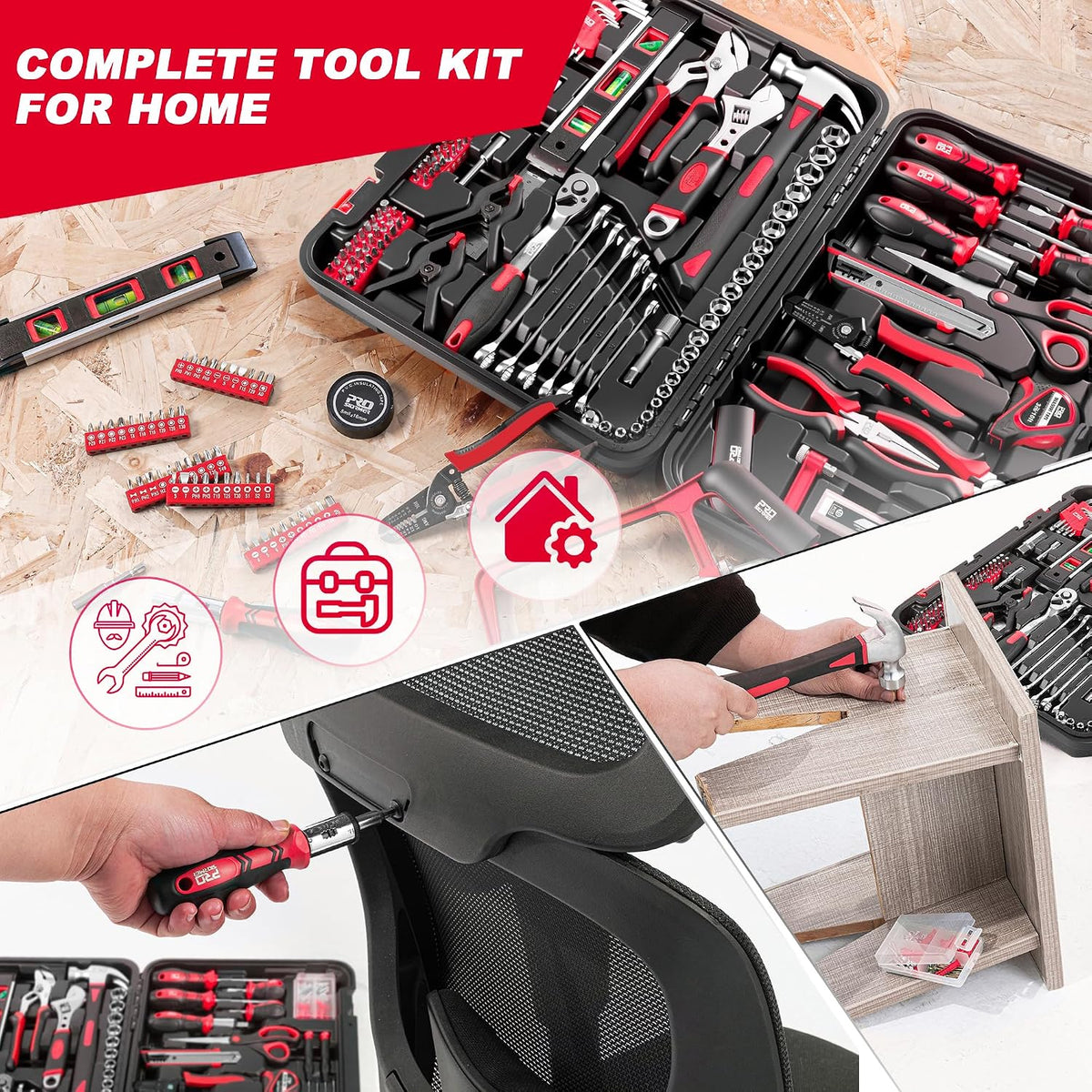 Prostormer - Kit de herramientas de 259 piezas, juego de herramient...