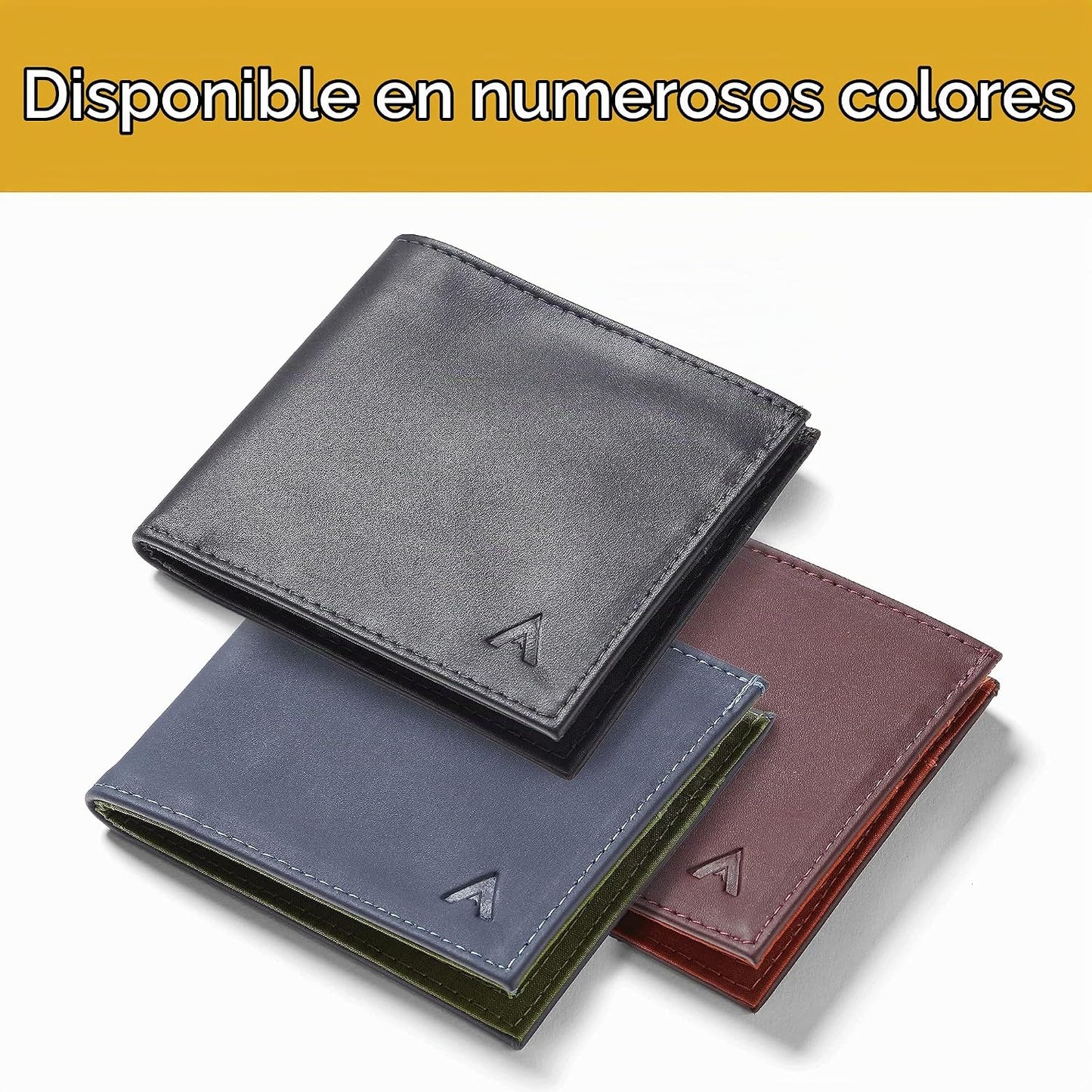 Allett Cartera de Identificación | Cuero, Bloqueo RFID | Cartera Bi...