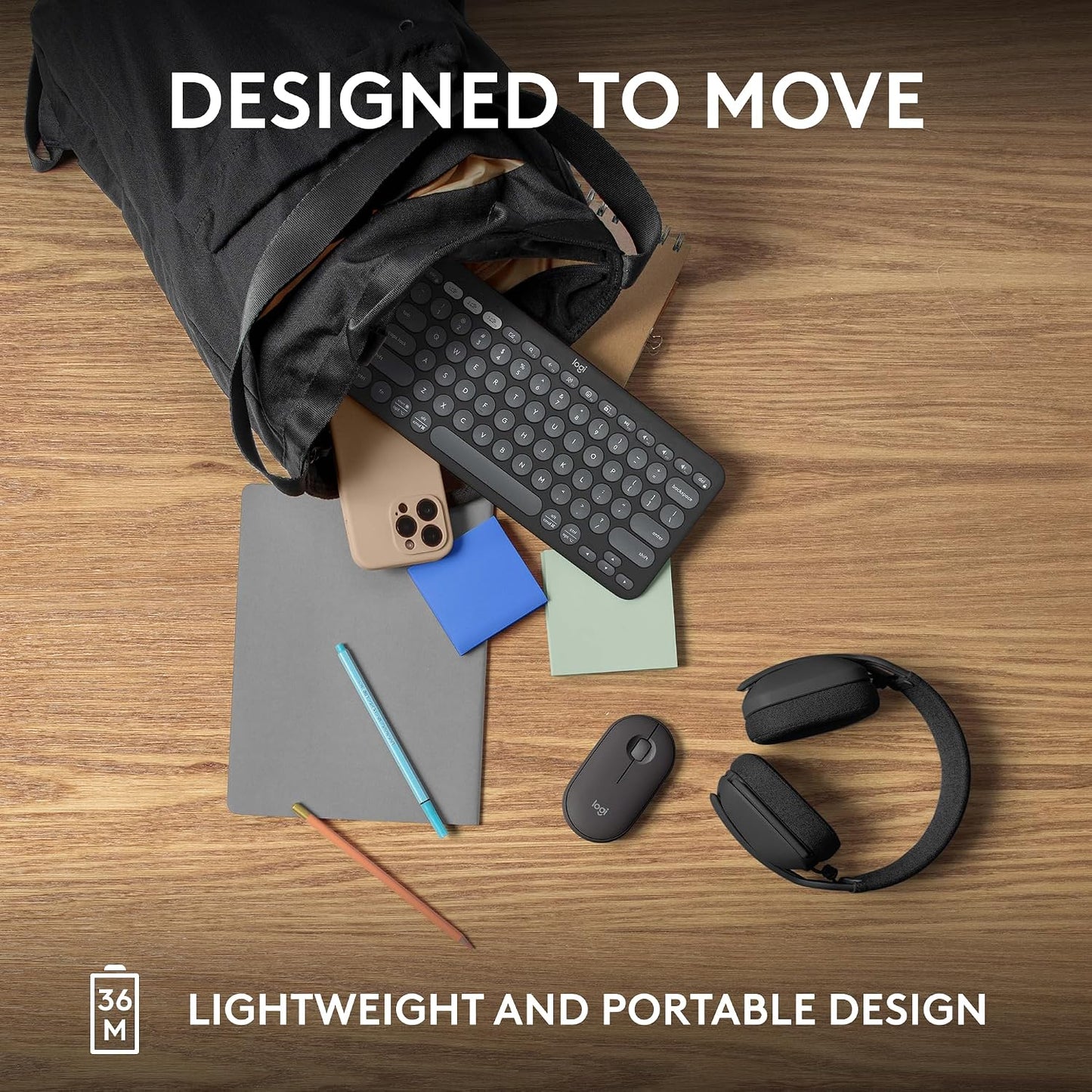 Logitech Pebble Keys 2 K380s Teclado inalámbrico Bluetooth - Grafit...