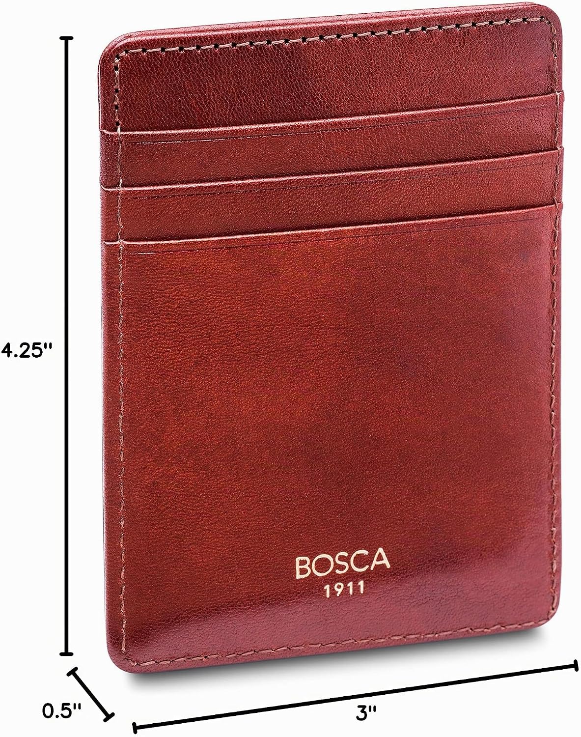 Bosca Cartera con bolsillo frontal para hombre en piel vieja - RFID