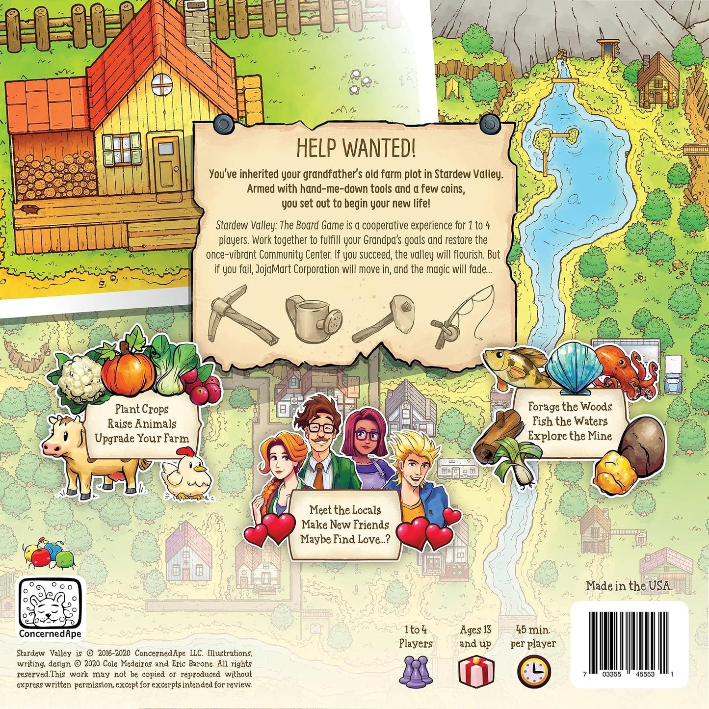 ConcernedApe Stardew Valley - Juego de mesa cooperativo para edades...
