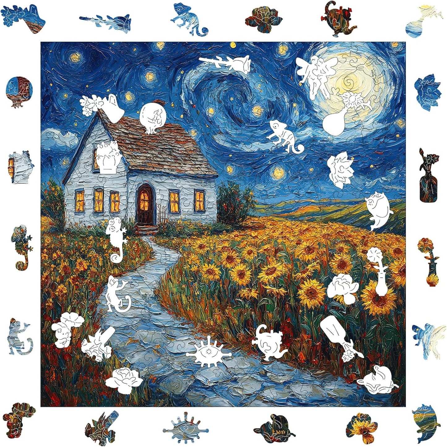 Pikoqunc Rompecabezas de madera para adultos, rompecabezas de puebl...