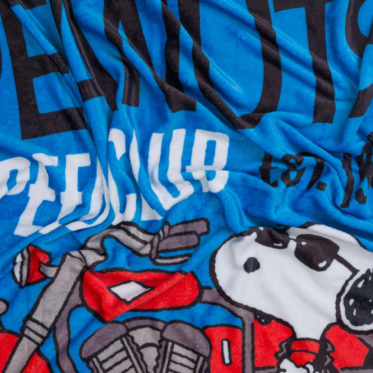 Silver Buffalo Peanuts Snoopy Speed Club Est 1950 - Manta de forro...