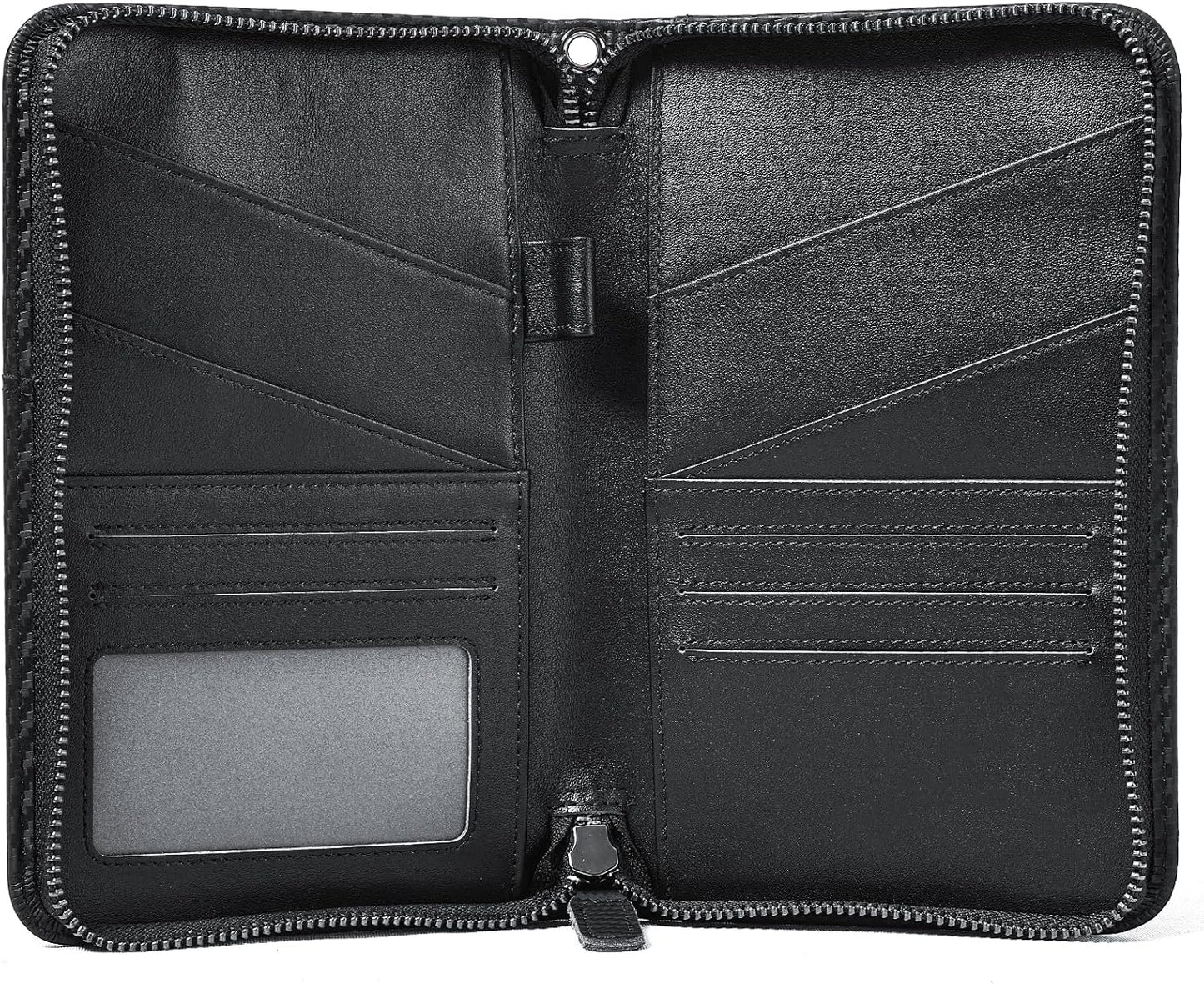 Polare - Funda para pasaporte de cuero de grano completo para hombr...