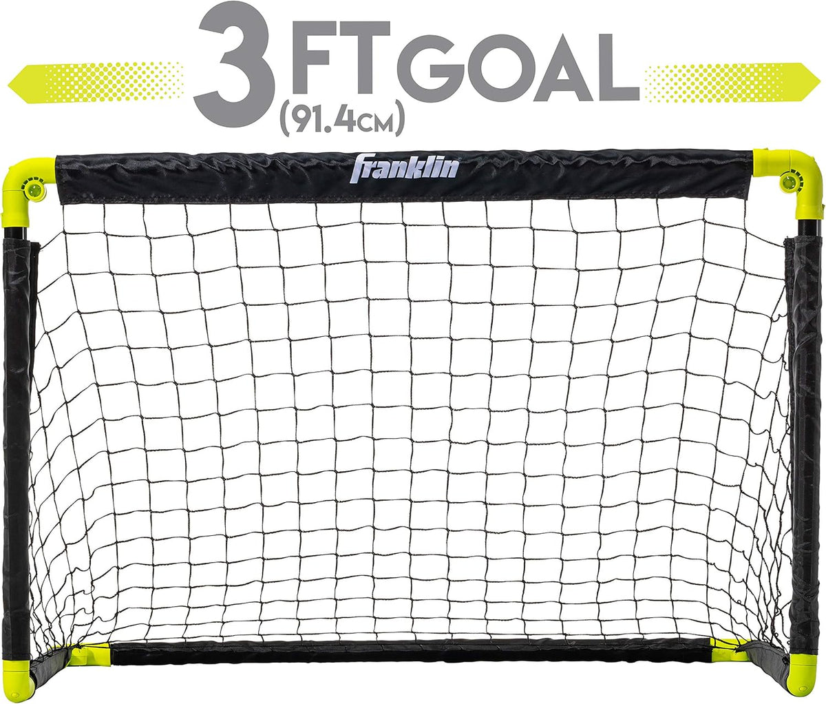Franklin Sports Mini portería de fútbol con balón y bomba