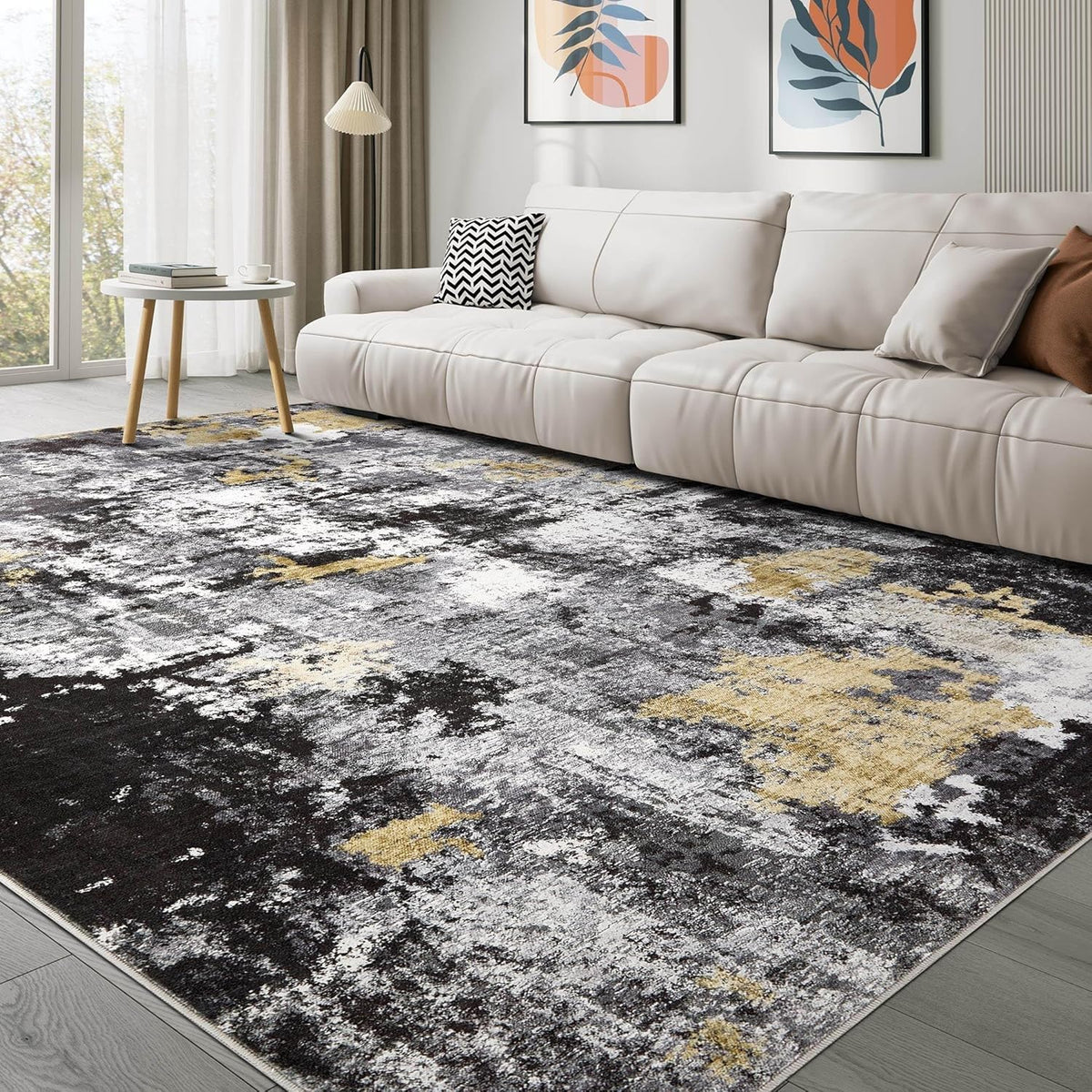 TARANCH Alfombra Lavable 9x12 pies Alfombras de Área para Sala de E...