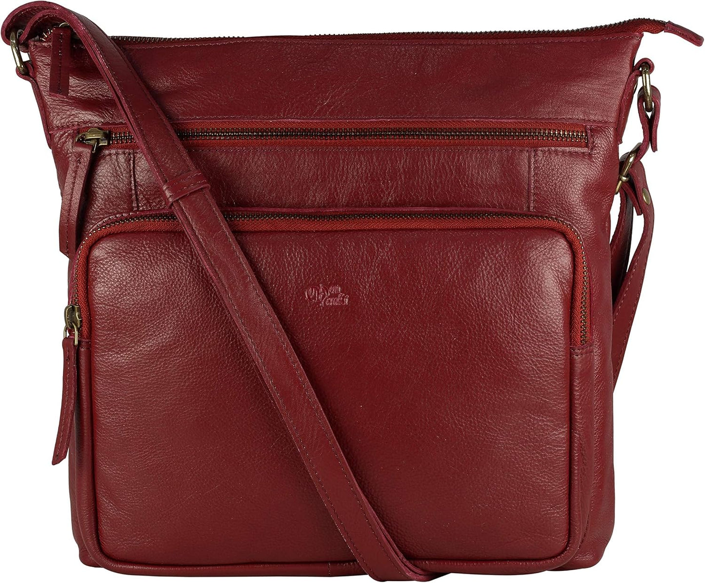 Mou Meraki Bolso cruzado de cuero genuino y bolsos - Bolso cruzado...