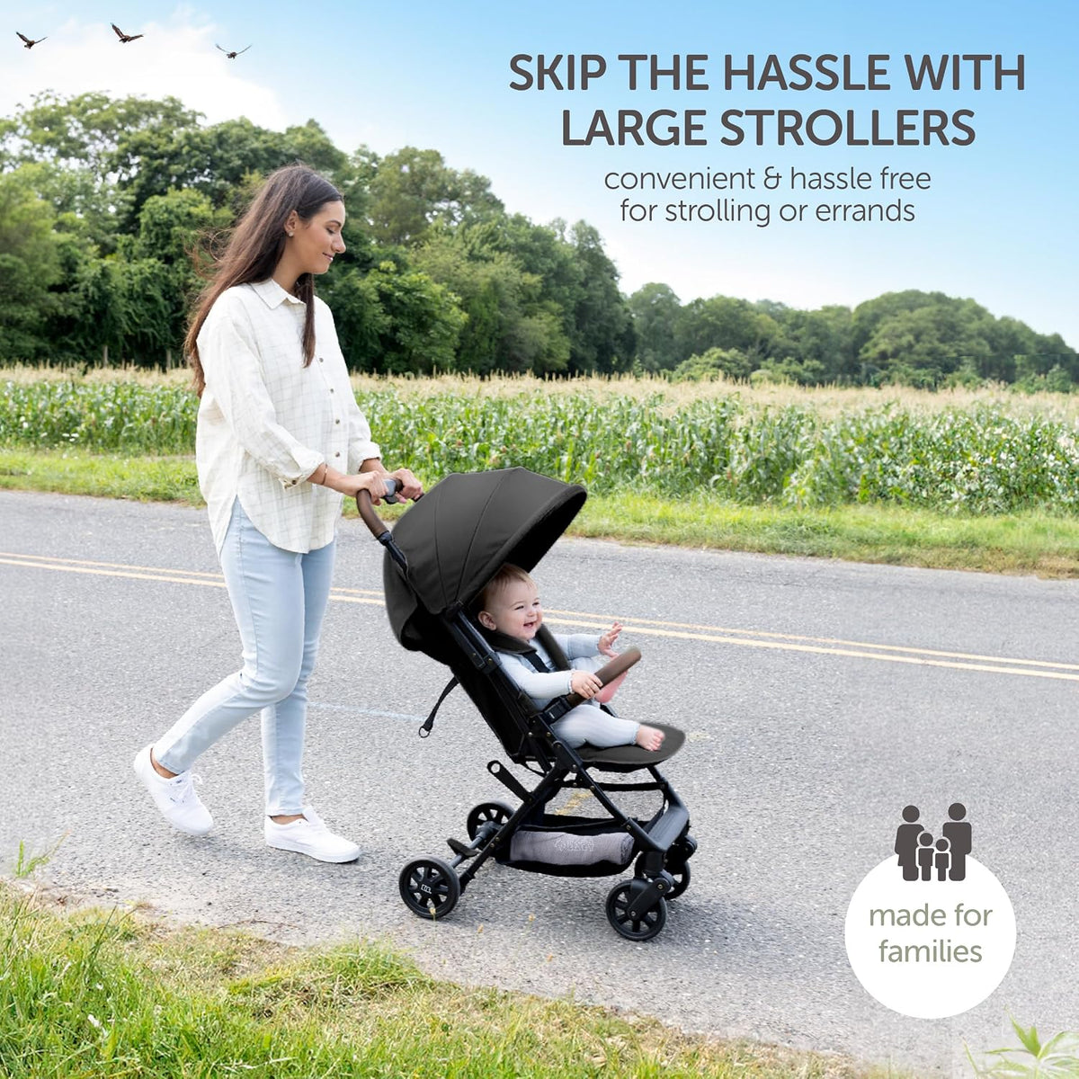 Cochecito de viaje ligero para bebés y niños pequeños - Cochecito f...