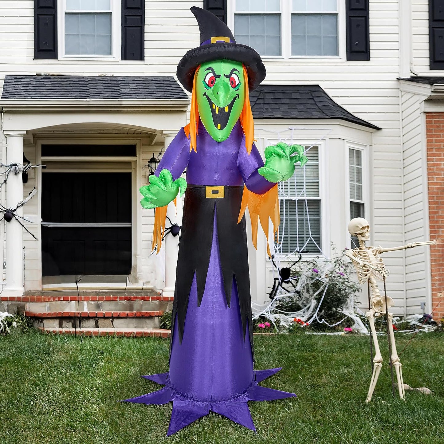 Joiedomi Decoración inflable de Halloween de 12 pies de alto, con l...