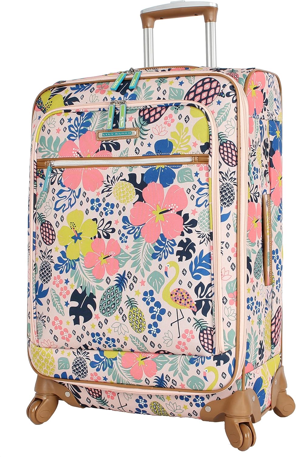 Lily Bloom Equipaje con patrón de diseño de 24 pulgadas, maleta exp...