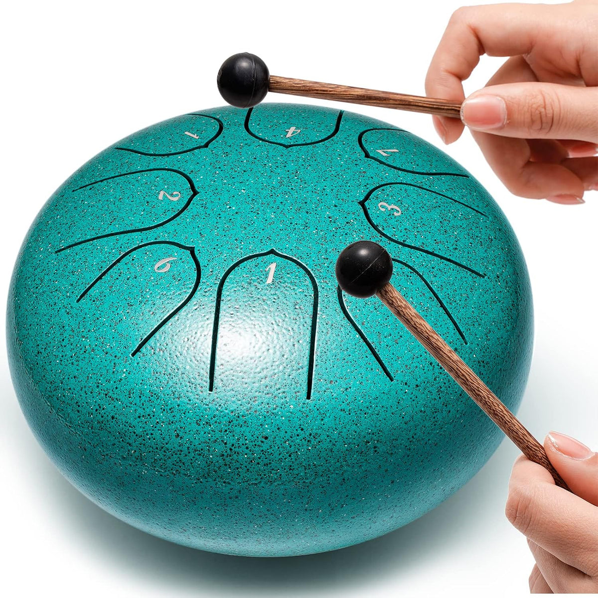 Lronbird - Tambor de lengüeta de acero de percusión, 8 notas, 6 pul...