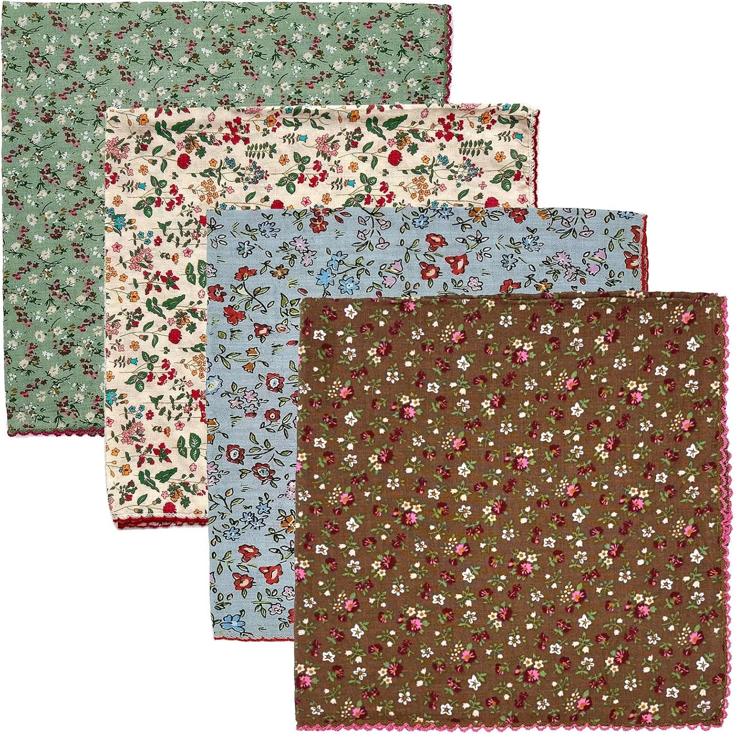 Gorgeous Island Paquete de 4 bandanas 100% algodón para mujer de 22...