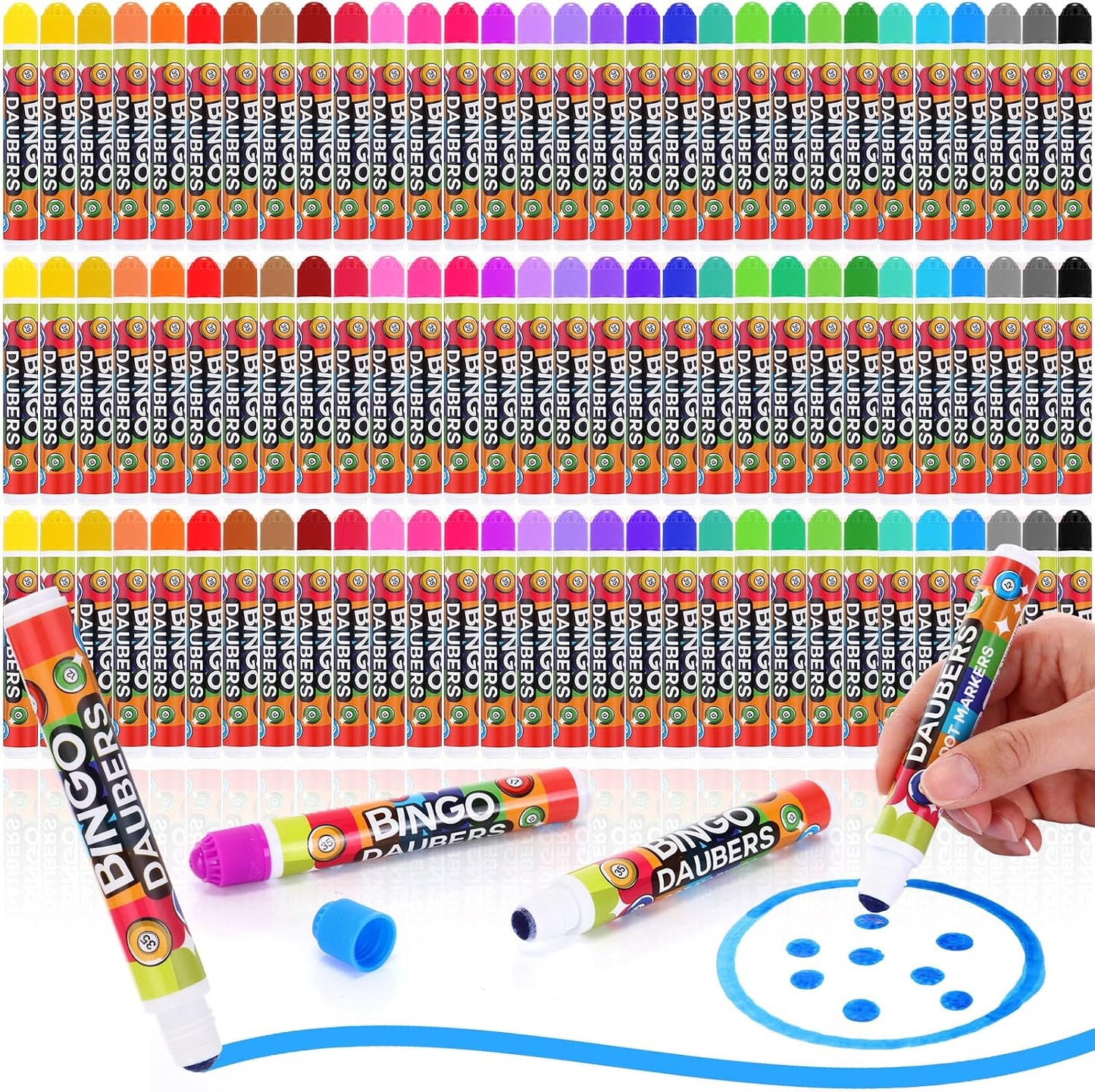 Crtiin - Paquete de 90 marcadores de puntos de Bingo Daubers, 30 co...