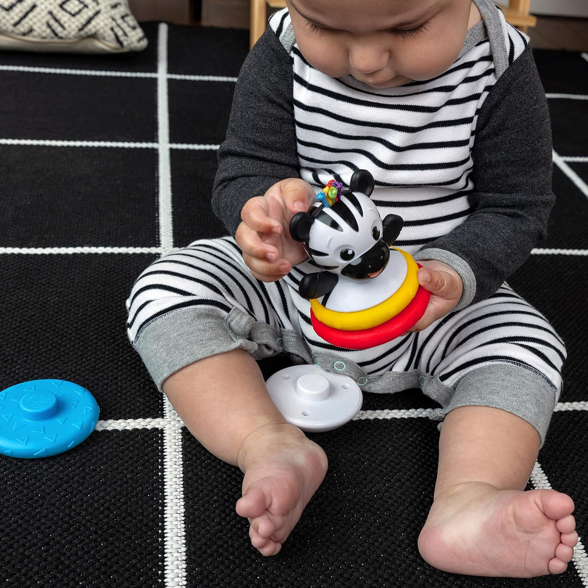 Baby Einstein Stack &amp; Wobble Zen - Juguete mordedor sin BPA par...
