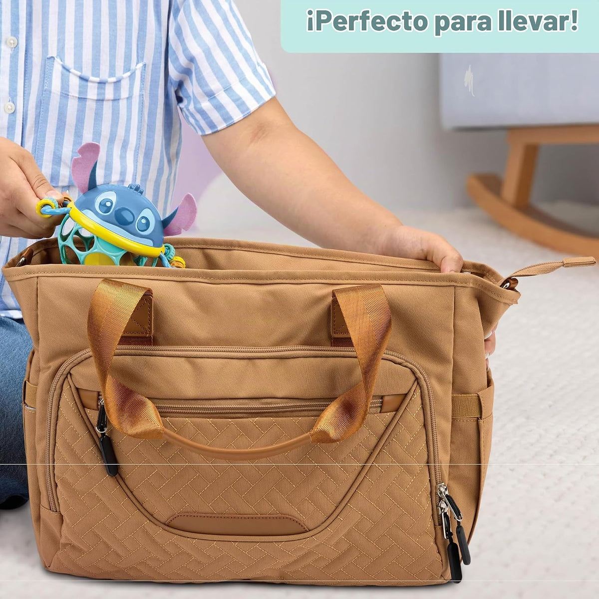 Sonaja de Disney Baby Stitch Oball de Bright Starts, juguete fácil...