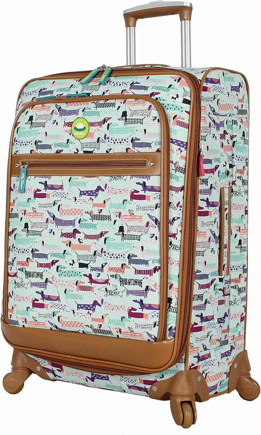 Lily Bloom - Equipaje con patrón de diseño de 24 pulgadas, maleta e...