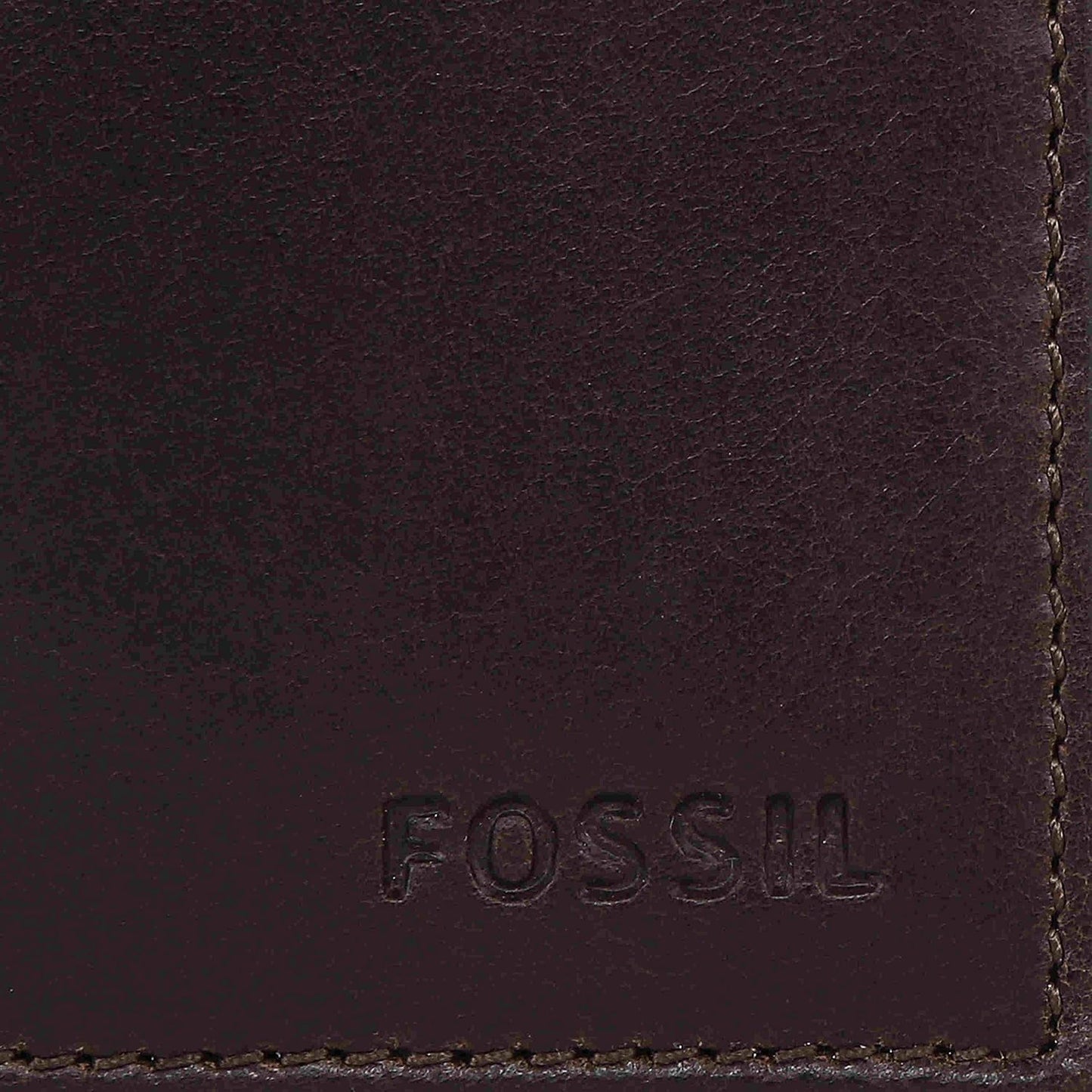 Cartera plegable de cuero Fossil Derrick con bloqueo RFID para homb...