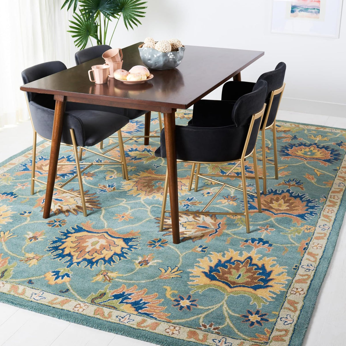SAFAVIEH Heritage Collection - Alfombra de área de 10 x 14 pies, az...
