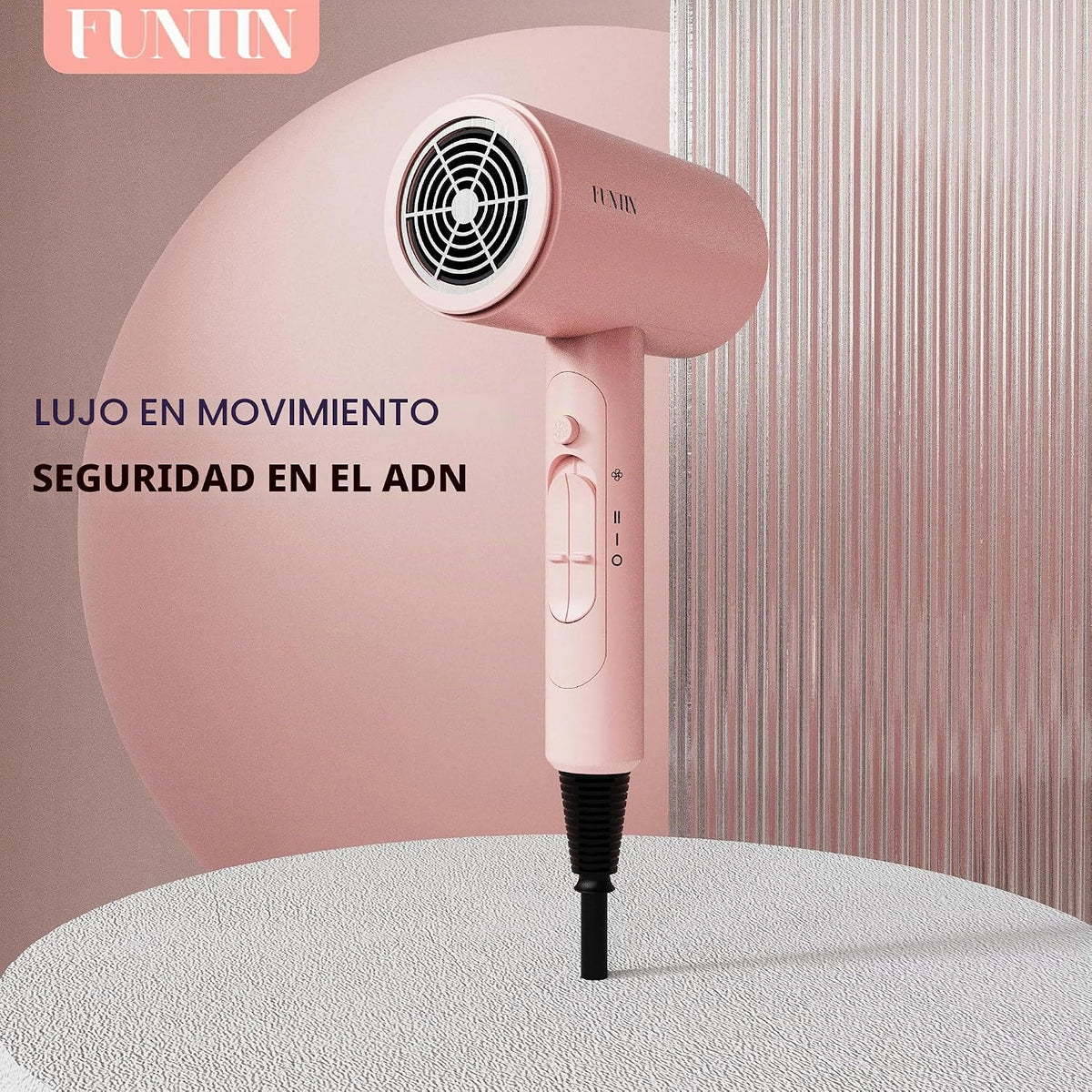 FUNTIN Secador de pelo, secador de pelo con cepillo difusor para mu...