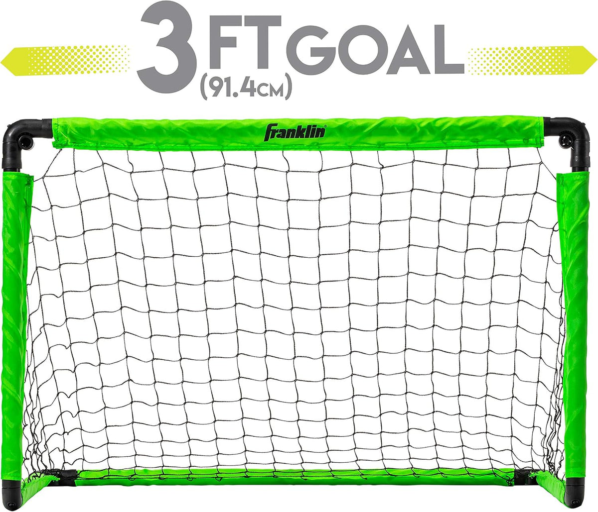 Franklin Sports Mini portería de fútbol con balón y bomba