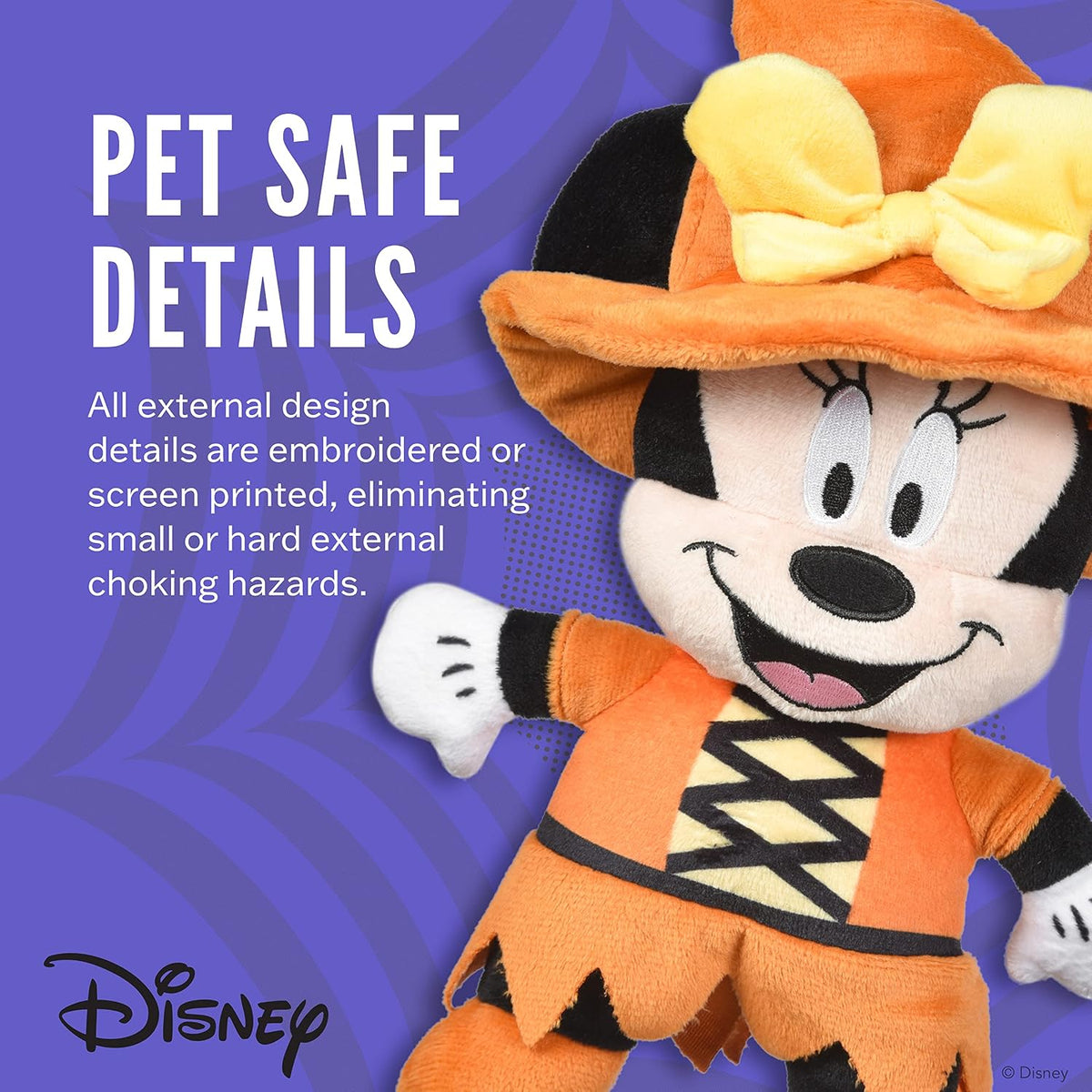 Disney Juguete de peluche de Minnie de Halloween para mascotas, Mic...
