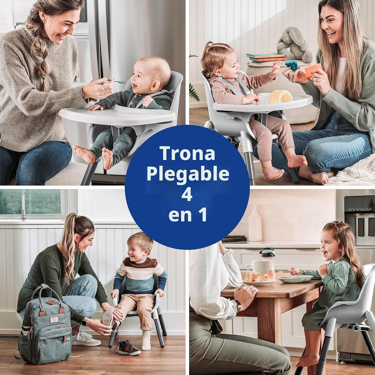 Chicco Zest - Silla alta plegable 4 en 1 para bebés y niños pequeño...