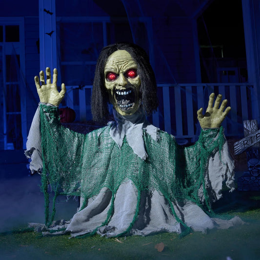 JOYIN Decoraciones animatrónicas de Halloween para exteriores, romp...