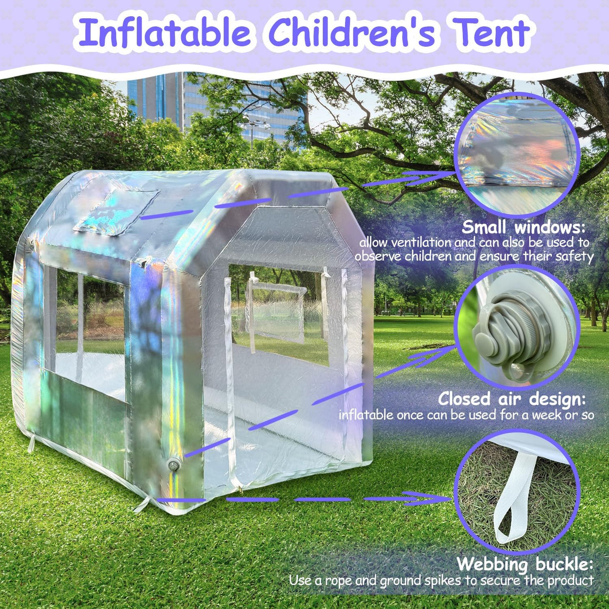 Cúpula inflable de la casa de la burbuja de 10ft para los niños, ti...