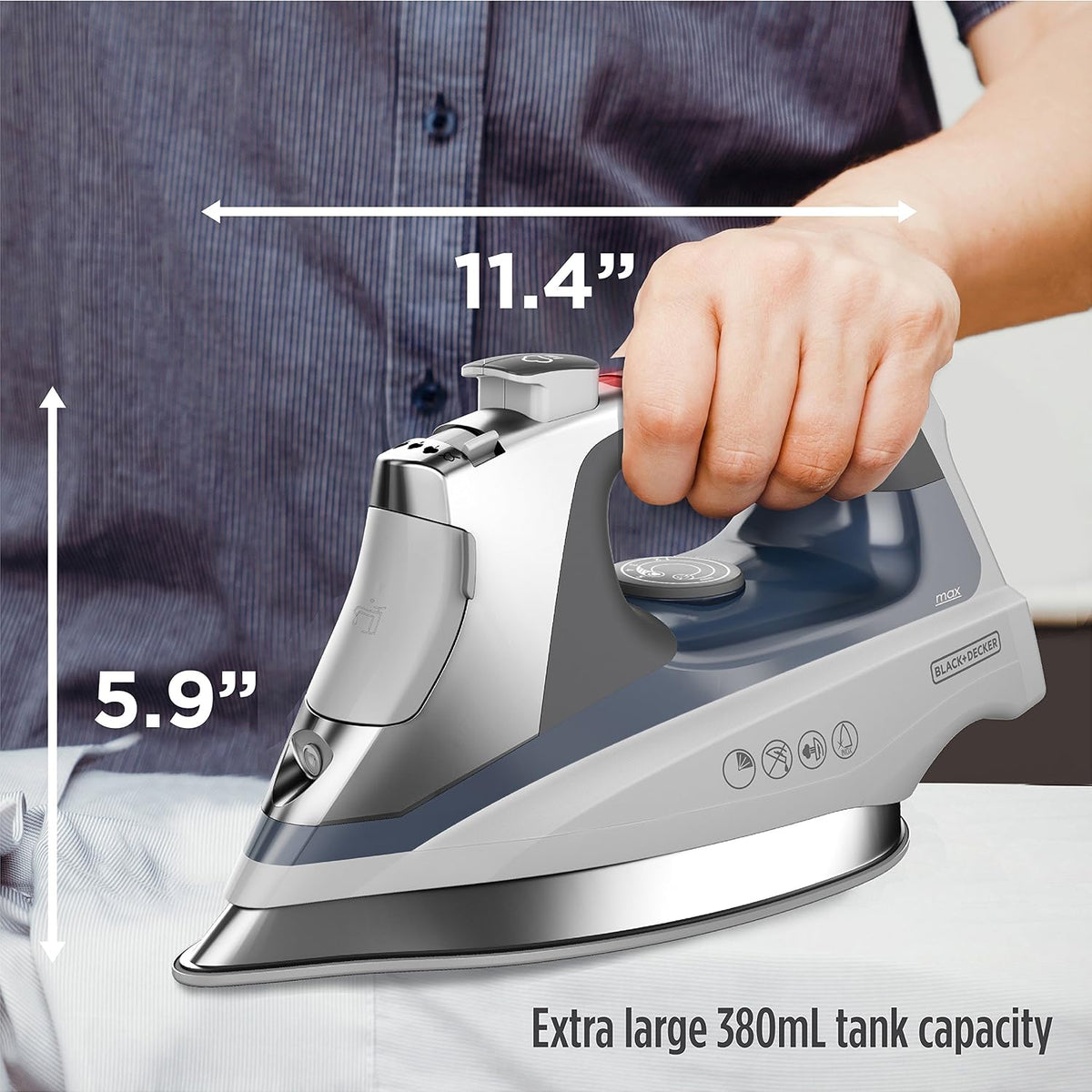 BLACK+DECKER Allure - Plancha de vapor profesional para ropa | Pote...