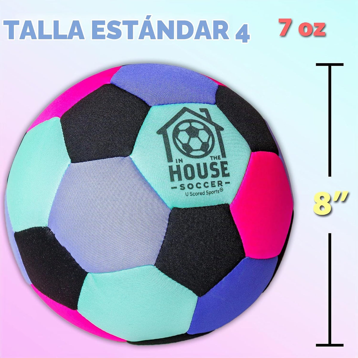 U Scored Sports in The House - Balón de fútbol acolchado tamaño 4 p...