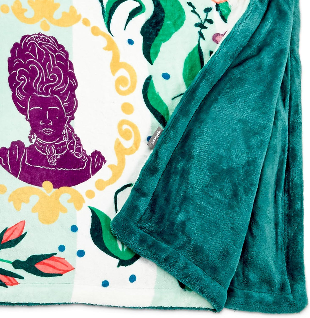 Hallmark Bridgerton - Manta (50 x 60 pulgadas), diseño floral verde...