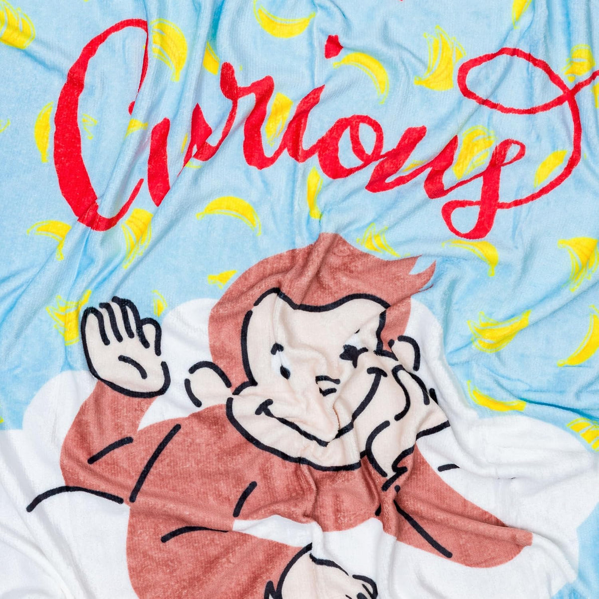 Silver Buffalo Curious George, manta de forro polar, 45 x 60 pulgad...
