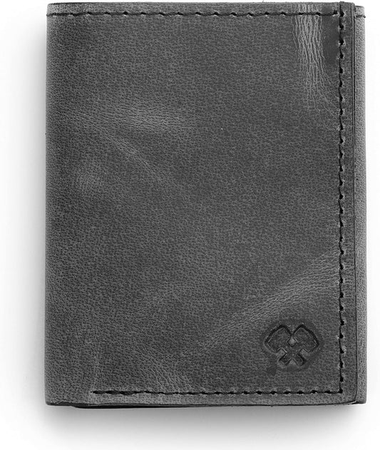 Billetera de cuero triple para hombre | Hecho en Estados Unidos | C...