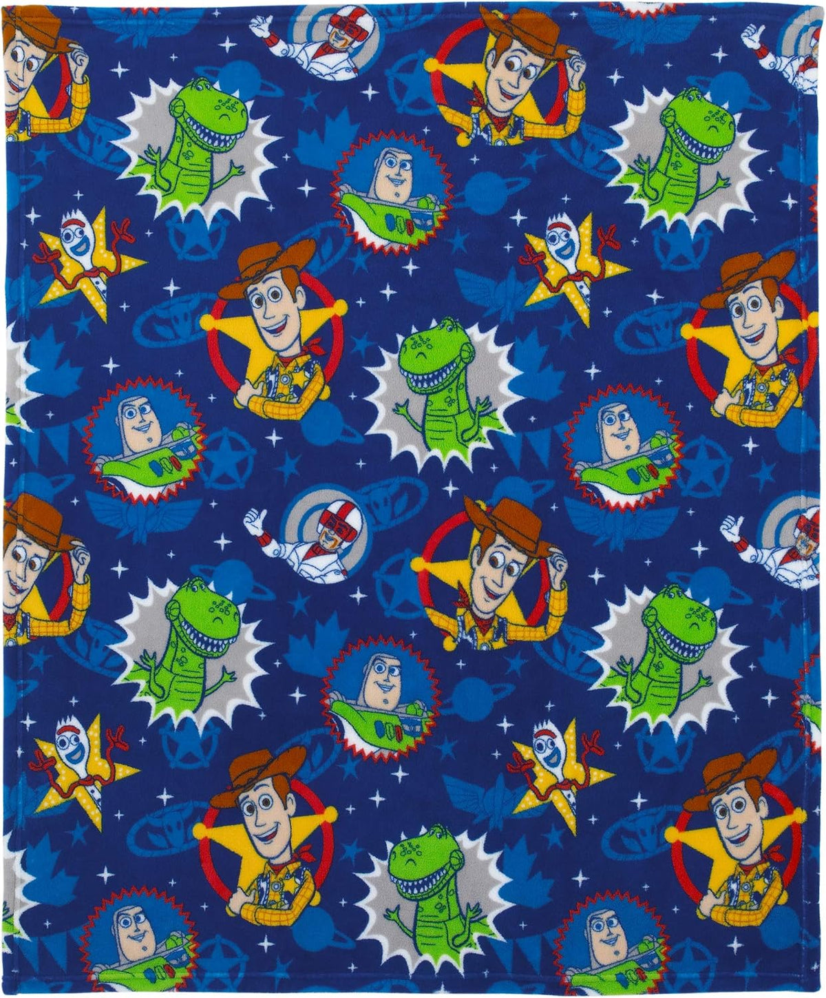 Disney Toy Story 4 - Manta de felpa súper suave azul, verde, amaril...