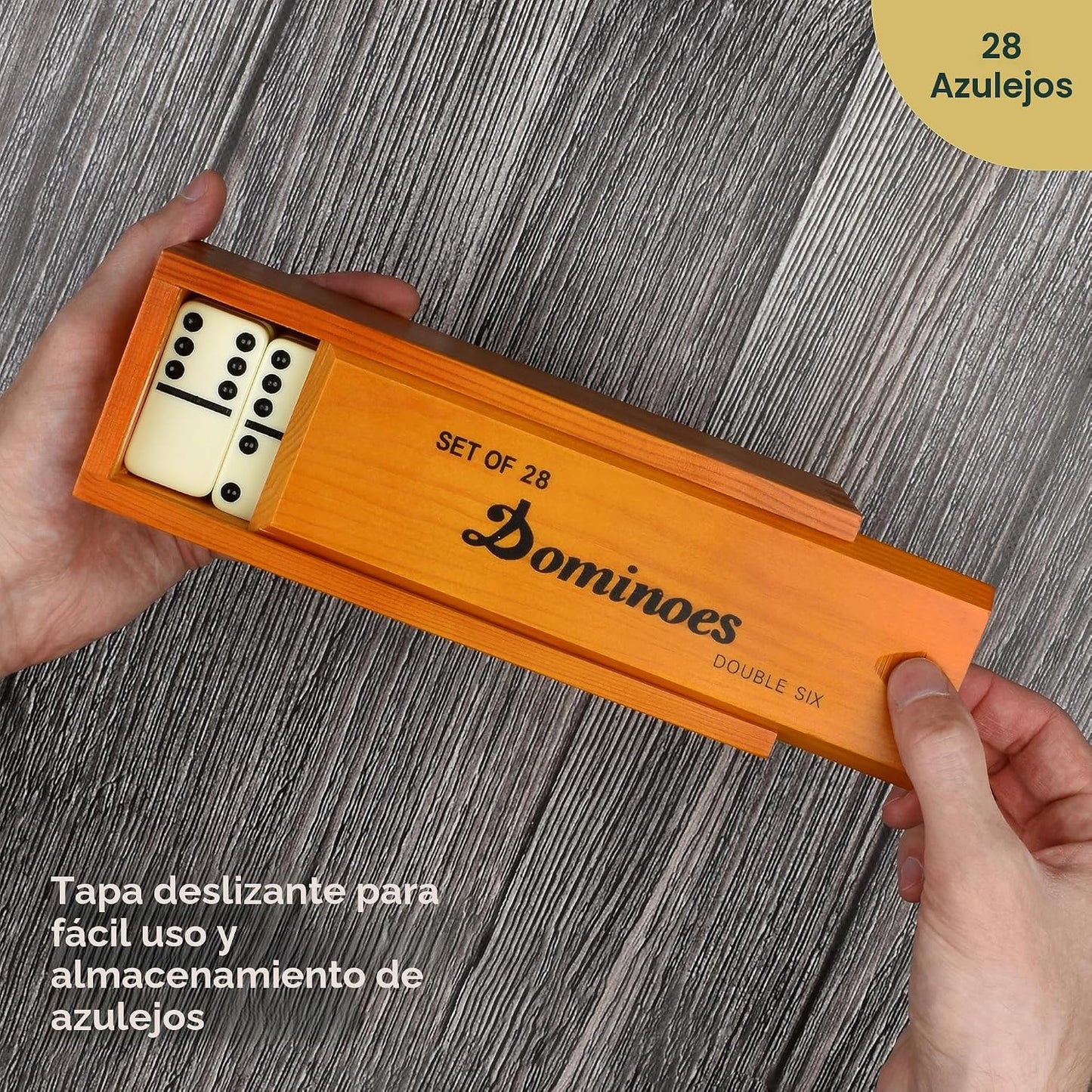 Conjunto de Dominós Jumbo de Queensell para Adultos y Niños \u2013...