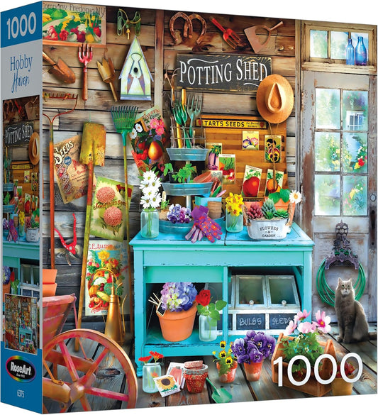 RoseArt Hobby Haven The Potting Shed - Rompecabezas de 1000 piezas...