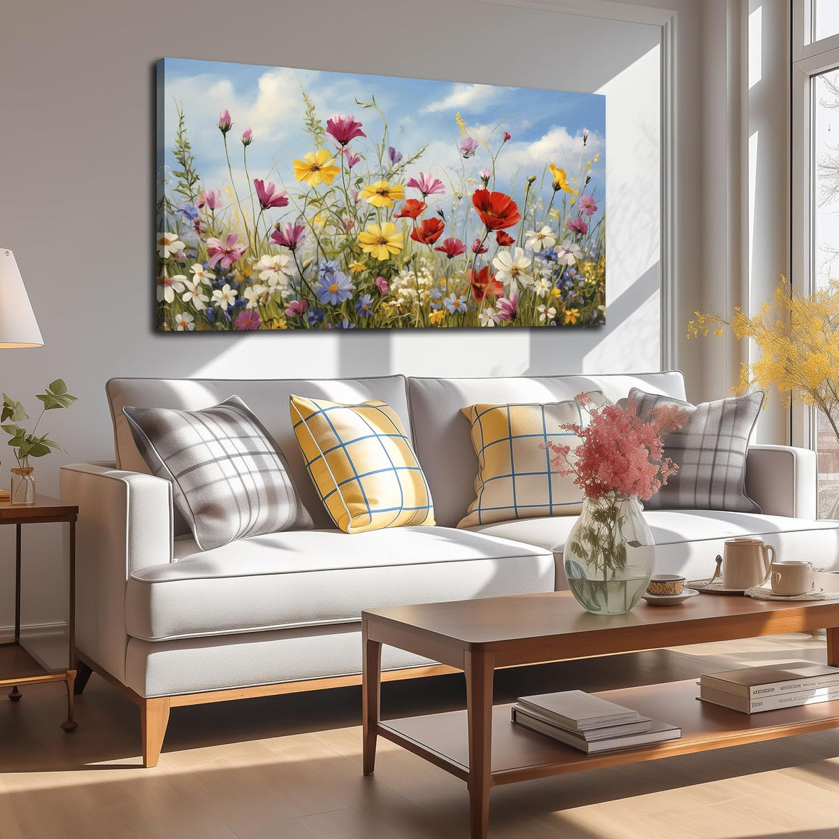 MDHKVPM Arte de pared de flores para dormitorio, adolescente, niña,...